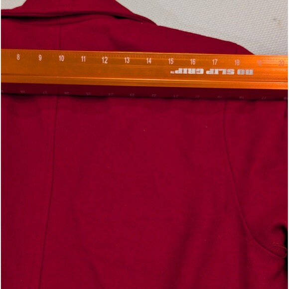 VINTAGE (J. GALLERY) WOMEN'S Red WOOL BLEND LINED KNEE LENGTH COAT SIZE 9/10 - Picture 11 of 14
